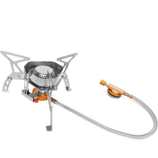 Réducteur à Gaz Pliable Pour Table IGT - Léger, Acier Inox - Dimensions 36x25 Cm - Idéal Camping