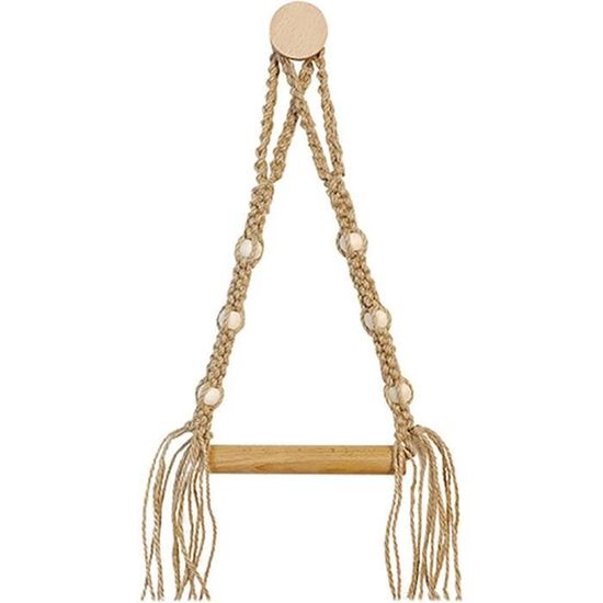 Porte-rouleau de papier toilette vintage en corde de chanvre pour salle de bain Porte-rouleau de papier toilette vintage en corde de chanvre pour salle de bain