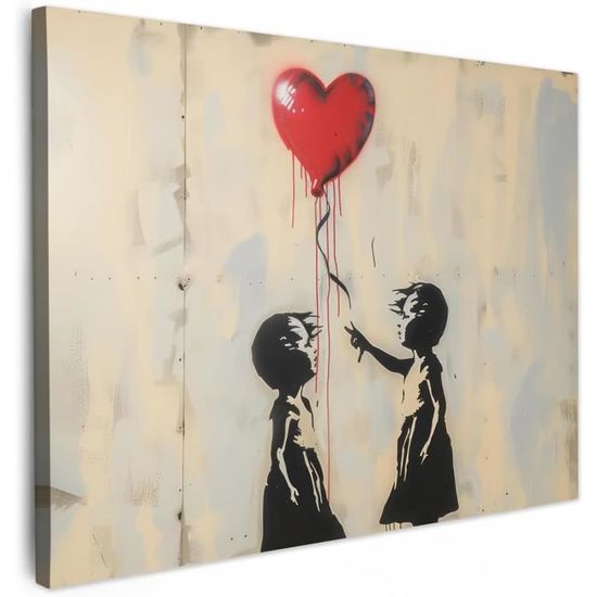 Toile Banksy - Impression Collage - Prêt à Accrocher - Décoration Murale