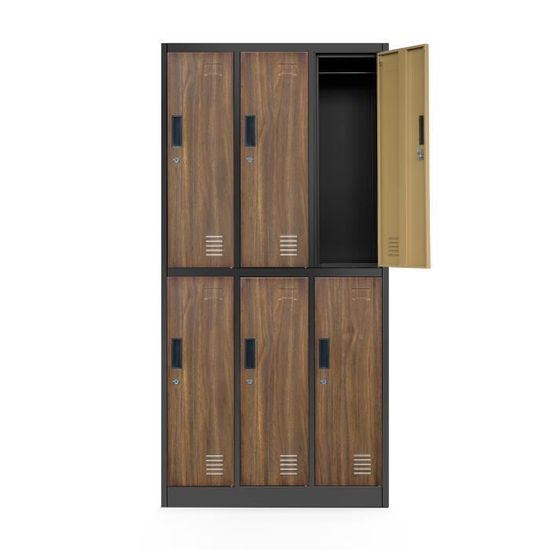 Casier vestiaire 3B2A Armoire Metallique 6 Compartiments Revêtement en