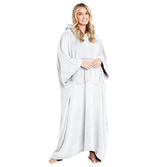 Couverture à Capuche Femme - Pyjama Surdimensionné Flanelle Hiver