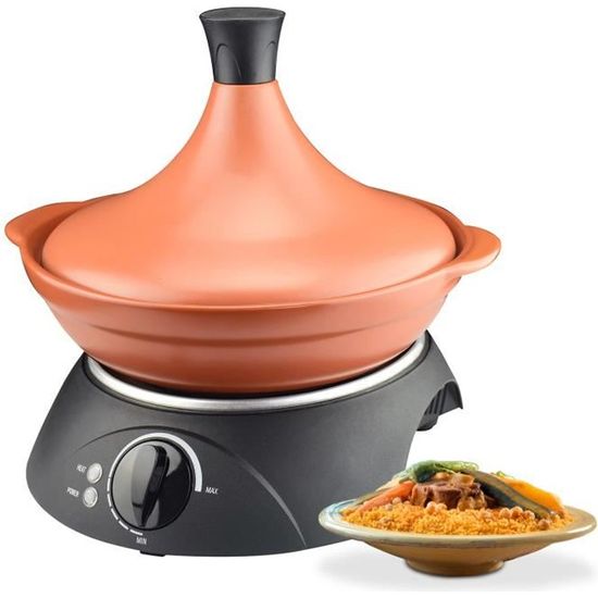 tajine electrique en ceramique 300w cuisine traditionnelle etf2139 cdiscount maison