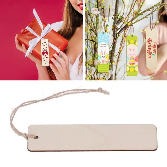 10 Marque-pages En Bois Vierges DIY – 11,2 X 2,6 Cm – À Décorer, Peindre, Personnaliser