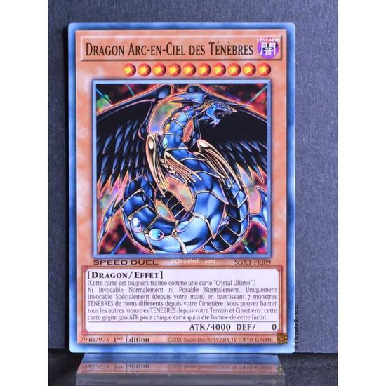 Carte YUGIOH SGX1FRI09 Dragon ArcenCiel des Ténèbres NEUF FR Cdiscount Jeux Jouets