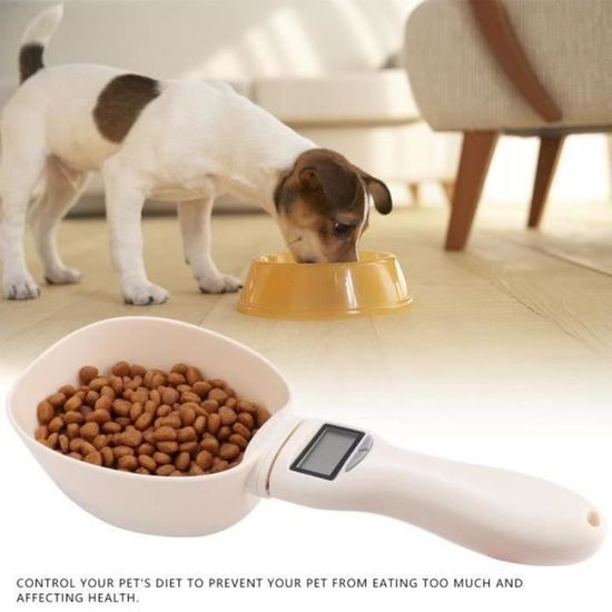 BRUCE15526-1 pièce Nourriture pour animaux de compagnie cuillère à mesurer ,chien chat alimentation cuillère bol électronique pesé