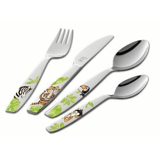 Zwilling 210 0 Coffret De 4 Couverts Jungle Pour Enfant Cdiscount Puericulture Eveil Bebe