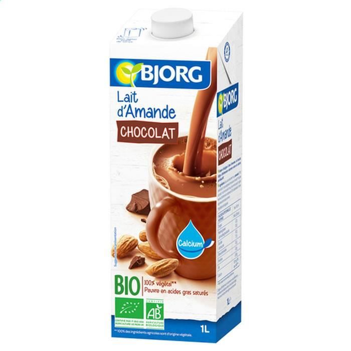 BJORG Lait d'Amande et au Chocolat Bio 1 L