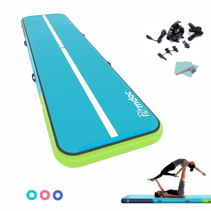 5 x 1.2 x 0.2M Airtrack Tapis de gymnastique gonflable Tapis de sol ACROBATICS TRACK Tapis de protection sport