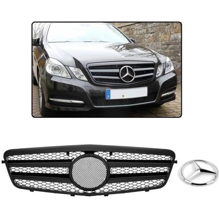 CALANDRE NOIR LOOK AMG MERCEDES CLASSE E W212 PHASE 1 DE 03/2009 A 02/2013 - VENDUE AVEC LOGO