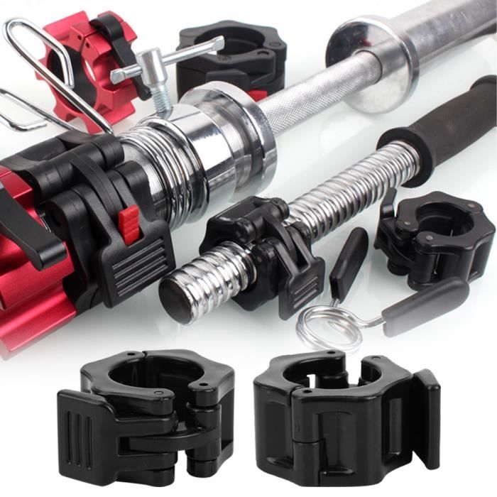 Barbell Serrure 30mm Haltères De Levage De Poids de Gymnase Barre Haltère Serrure Pince Collier À Res -YNJ
