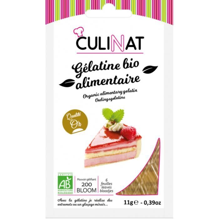 Gélatine feuilles 11gr
