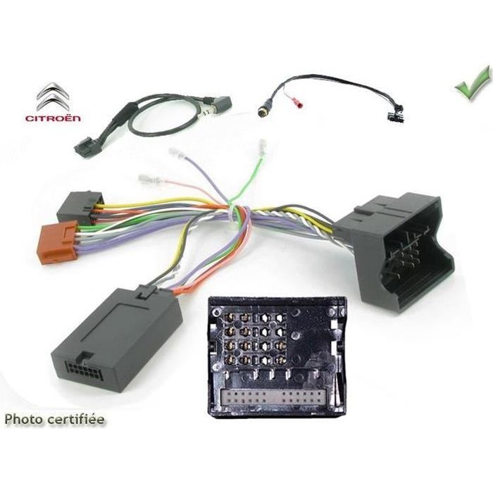 CDE AU VOLANT JVC POUR CITROEN 2004> FAKRA SANS RADARS RECUL