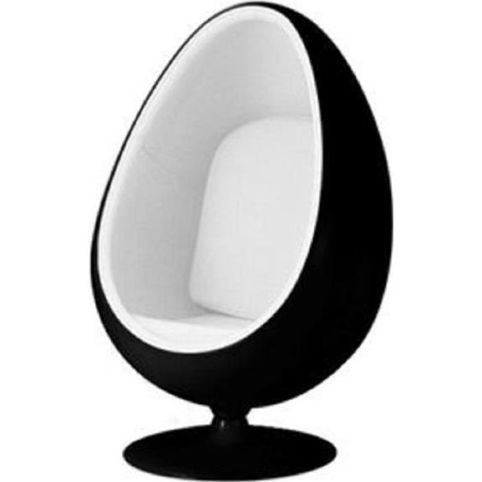 Fauteuil OEUF & EGG Noir & Blanc