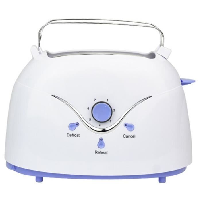 R6286 600W automatique pain grille pain cuisson petit déjeuner Machine Abs acier inoxydable 2 tranches pain Machine Eu Plug*White