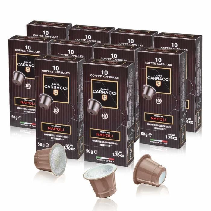100 Capsules Café Compatibles Nespresso Carracci Mélange NAPOLI
