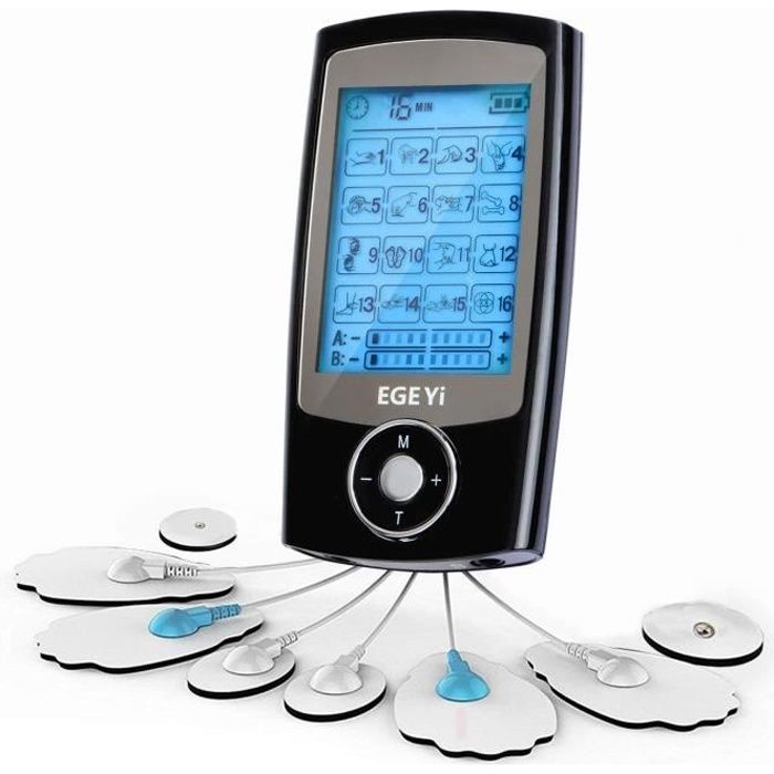 Electrostimulateur Appareil Electrostimulation Anti Douleur Musculaire Rééducation Soulagement Massage Soin Sport 8 Electrodes