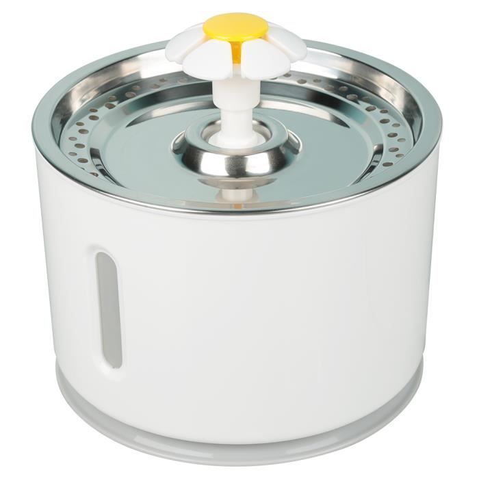 Fontaine a Eau Chat 2.4L Automatique Fontaine à Eau pour Chat et Petit Chien en Acier Inoxydable Silencieuse *Laizere