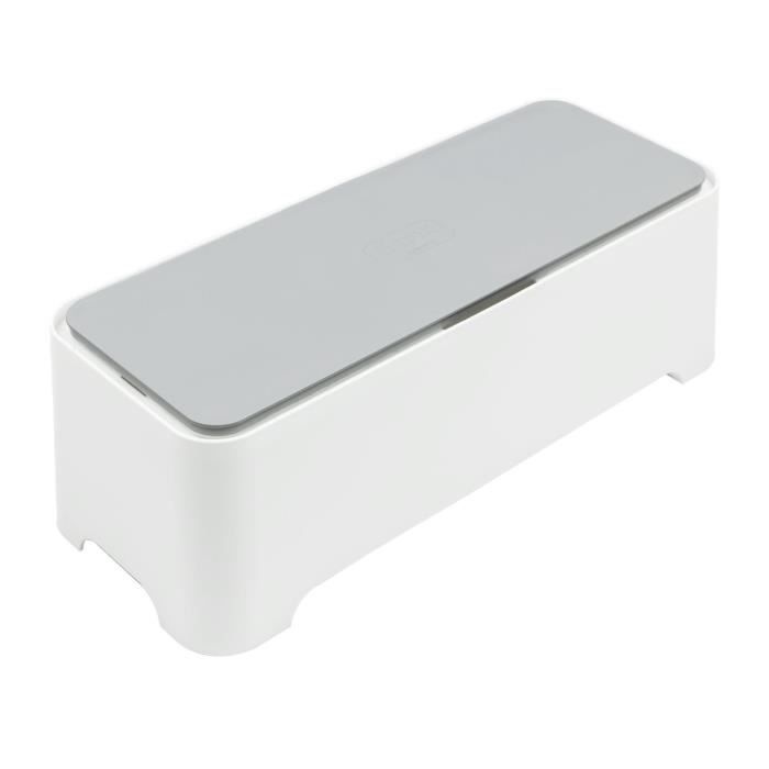 Boîte de Rangement Rectangulaire pour Câbles Allibert 220046 E-Box Polypropylène Blanc/Gris 36,79 x 14,7 x 12,6 cm