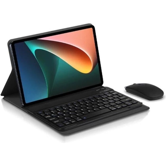 Coque de clavier pour XiaoMi 5pro Mi Pad 5 tablette compatible avec Bluetooth sans fil Touchpad et housse en cuir