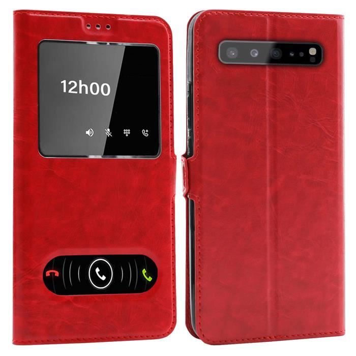 Coque Samsung Galaxy S10, Double Fenêtre - Rouge