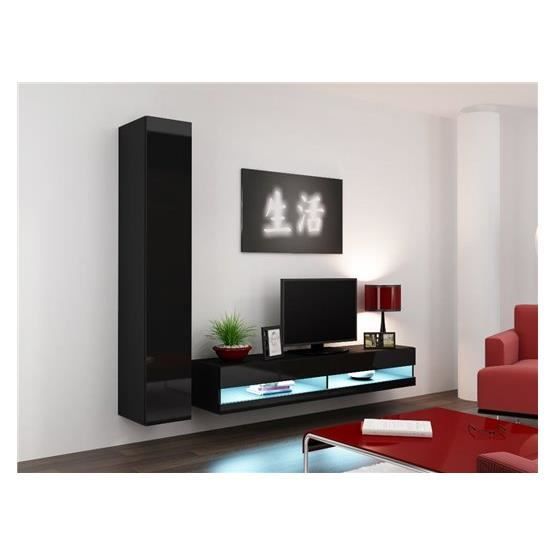 Ensemble Meuble tv design MAROA noir