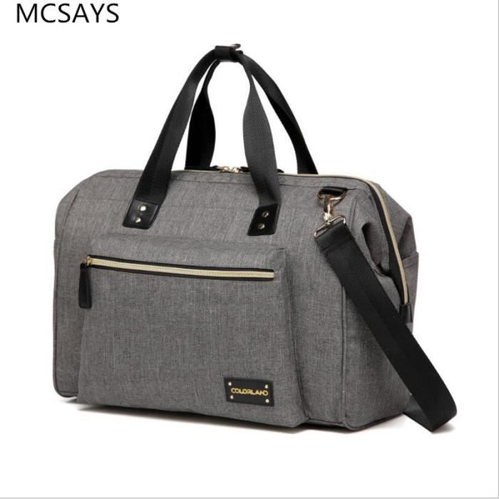 Sac à Langer Personnalisable - Sac à Dos Grande Capacité Avec Poche Isotherme, Matelas à Langer - Pour Poussette, Extérieur