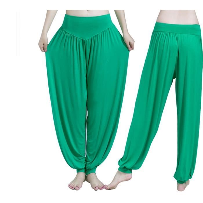 Womens Yoga Danse Pants Harem Pilates Trousers Loose Pantalons Bouffant Elastique Pour Femme Super Doux Bloomer