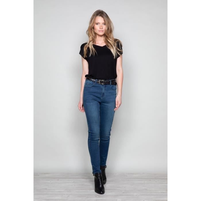 Jean slim taille haute LENNY - Couleur - Blue Denim, Taille - 34