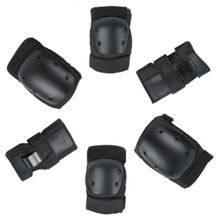 PROTEGE-CHEVILLES - CHEVILLERE,Skate casque coude poignet garde genouillère Joelheira à genoux protecteur - Type 6 pads-M
