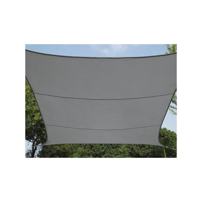 Voile solaire perméable - carré - 5 x 5 m - couleur: anthracite