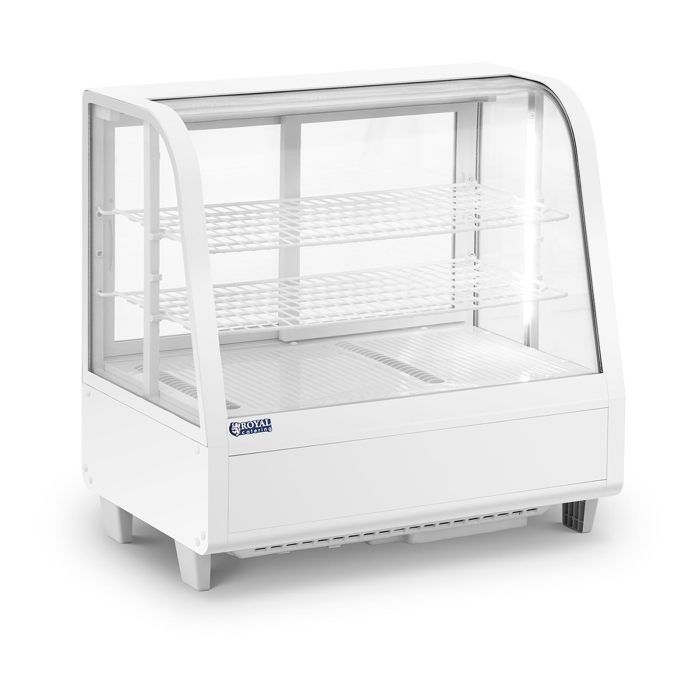 Vitrine Réfrigérée Présentoir Pâtisseries Froid Plastique 100 L 3 Niveaux 2-10°C