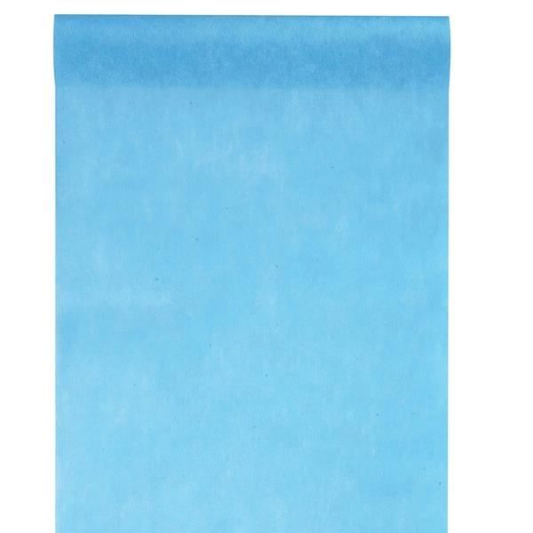 REF/5696- 1 Chemin de table in tissé bleu turquoise 30cm x 25m