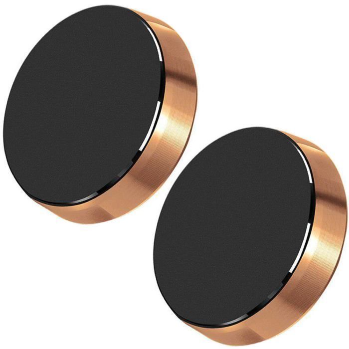 Tikawi x2 Supports Téléphone Voiture Gold Magnétique UNIVERSEL (Samsung / IPhone / Etc) Tableau de Bord - Support Portable Doré