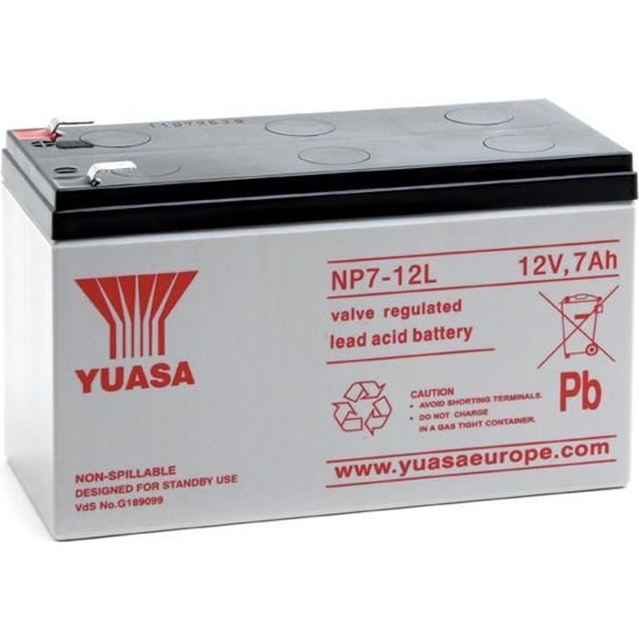 Batterie plomb AGM NP7-12L 12V 7Ah YUASA - Batterie(s)