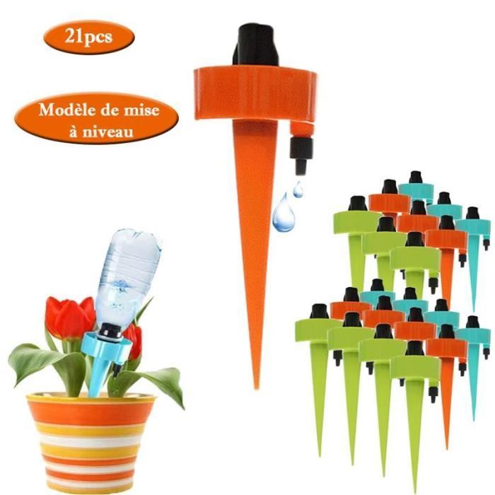 RAZURE Pack De 4 Pieux D'Arrosage Automatique Terre Cuite 430 Ml – Goutte-à-Goutte Décoratif Pour Plantes Intérieures, Pots Et Jardin