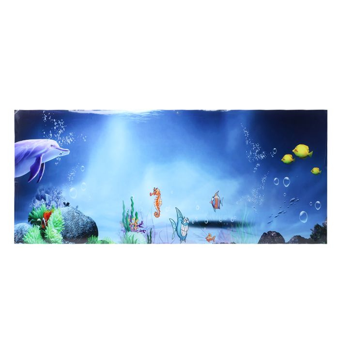 Meilleurs prix pour Autocollant mural imperméable en PVC pour fond daquarium décoration dimage autocollante pour aquarium (122 x 50 cm)