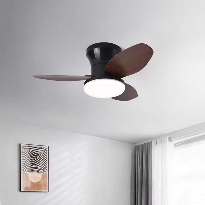 Ventilateur De Plafond Silencieux À LED Pour Bureau Salon Chambre 220V Puissance 48W Modèle Compact - Prumya