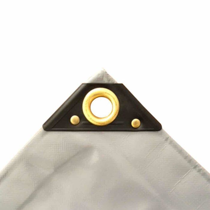Bâche PVC 650g/m², 8 x 10m (80m²), grise, bâche de protection étanche ...