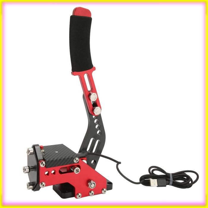 keenso frein à main USB pour jeu de course Frein à main USB 64 bits 2 en 1 jeu de course Sim pour série S X jeux console Rouge