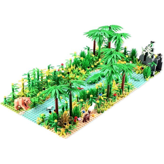 Jouet de construction - LADAMI - Tree Adventure - Forêt tropicale - Compatible LEGO - 30x20x10 cm