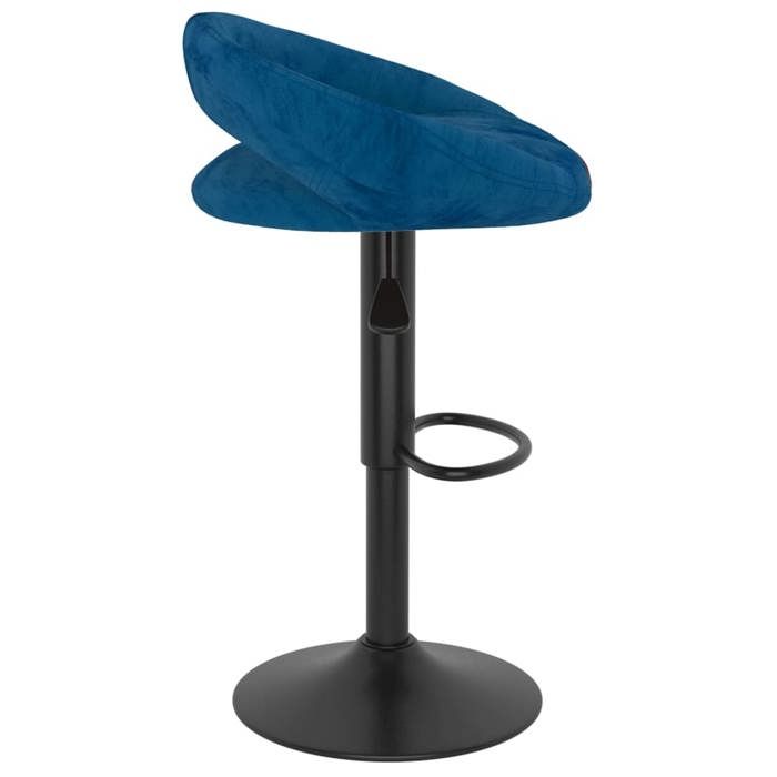 Tabourets Cuisine - Bleu - Chaises de bar - (2 pcs) - 2 personnes - bleu velours 45x43x(75-97) cm F2274