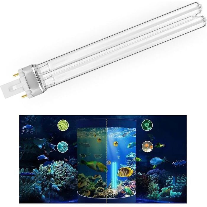 Lot de 2Ampoules de Filtre de Bassin 11W Ampoules Ultraviolettes UVC pour Filtres et Clarificateurs Ampoule/Tube UV de