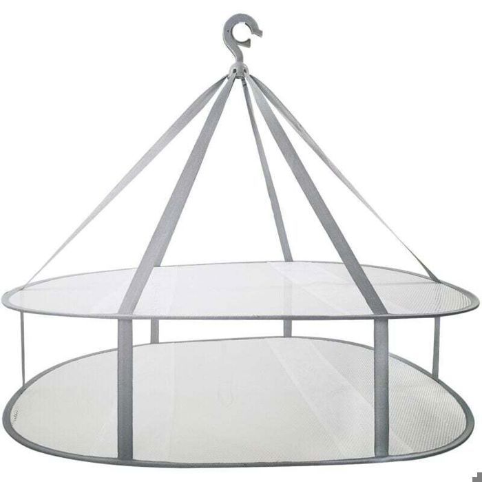 Suspendus séchoir à Pull Cintre à Maille Pliable à 2 Niveaux pour Chandail délicat et Maillot de Bain