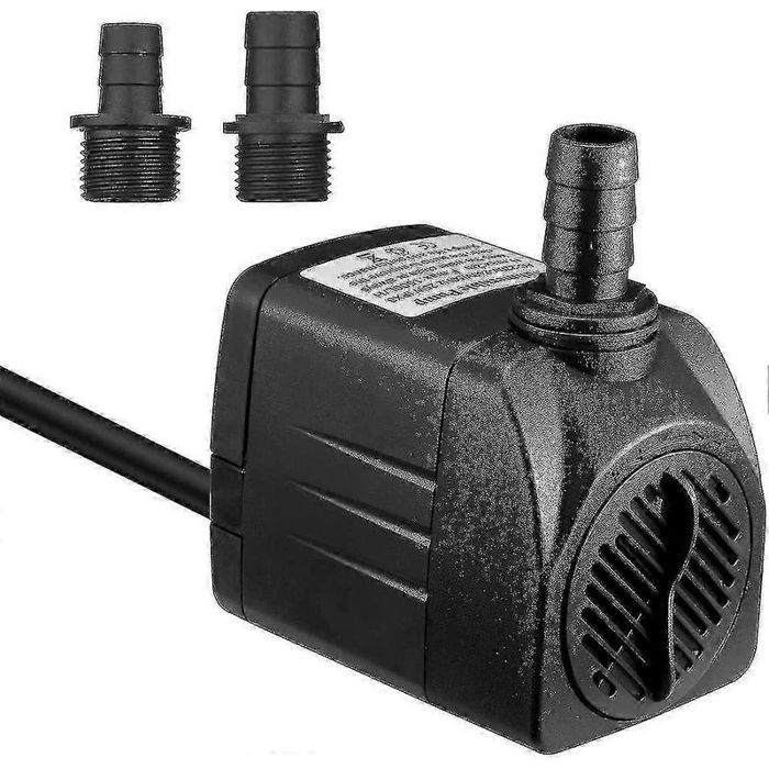 Pompe à eau submersible 25 W 1500 l/h avec câble dalimentation de 15 m et 2 buses