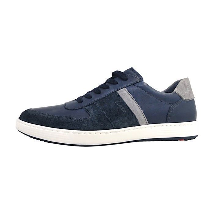 Hommes Lloyd chaussure à lacets sportive BOSCO- HERMES - MARCO GS. Cuir Lacets Plat - Pilote/Blue/Nuvola