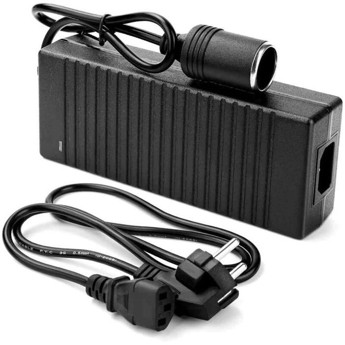 Adaptateur secteur voiture - PZCC - Convertisseur 220V→12V - 180W (15A) - Prise allume-cigare - Pour glacière et aspirateur