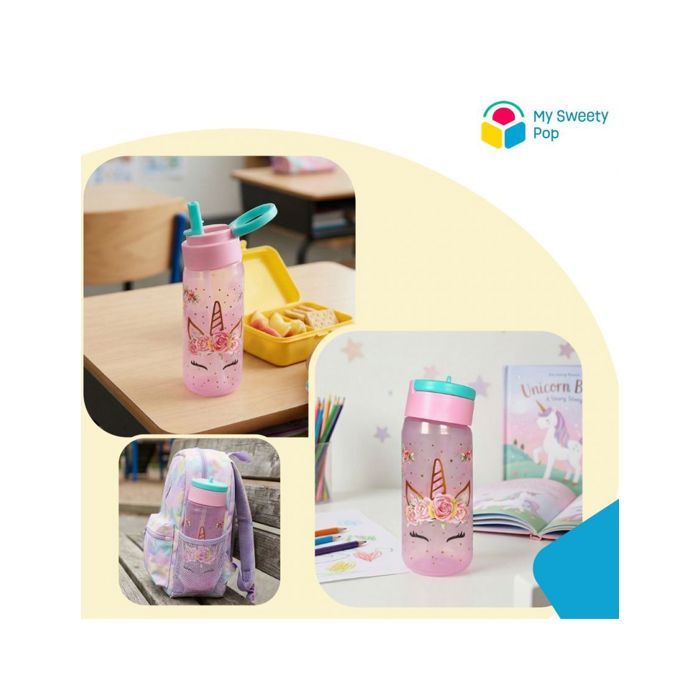 My Sweety Pop- Gourde Licorne Rose pour Enfant 500 ml