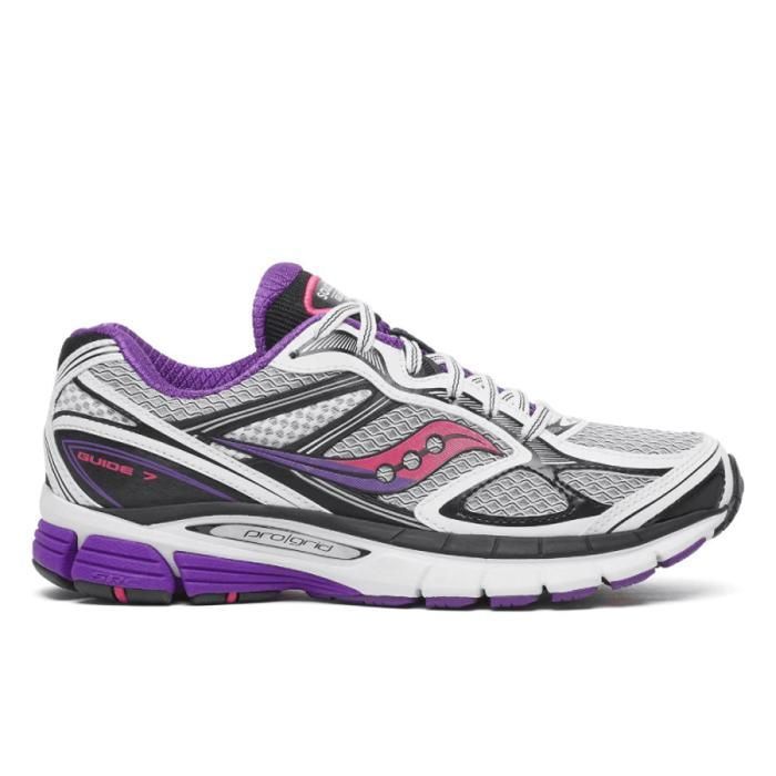 Baskets SAUCONY PROGRID GUIDE 7 -Unisexes Confortables WHITE DRUPE