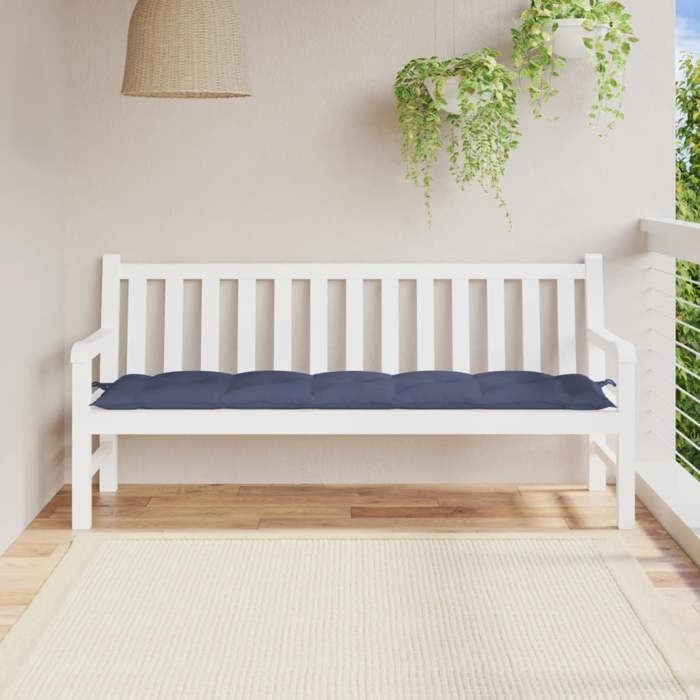 vidaXL Coussin de Banc de Jardin Bleu Marine 180 x 50 x 7 cm en Tissu Oxford