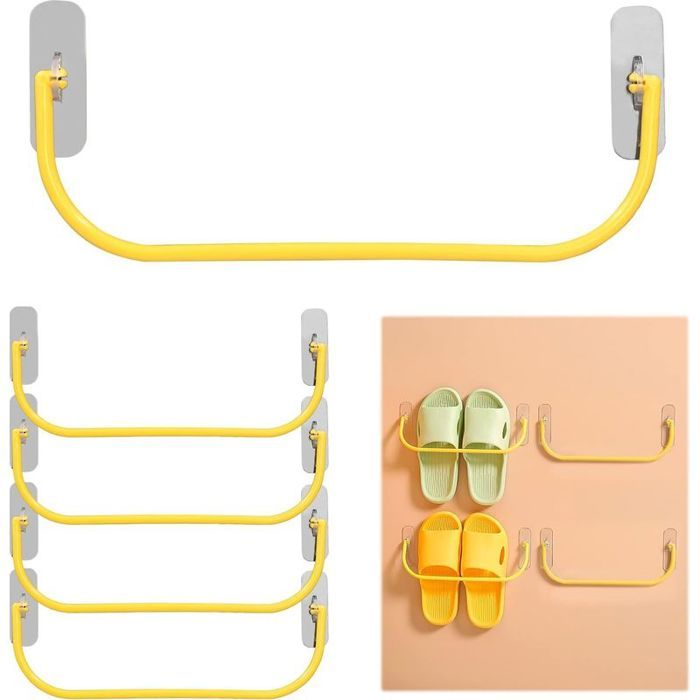 Étagère Chaussures pour Montage Mural Porte - Chaussures Suspendu - Chaussures Couloir 5 Pièces
